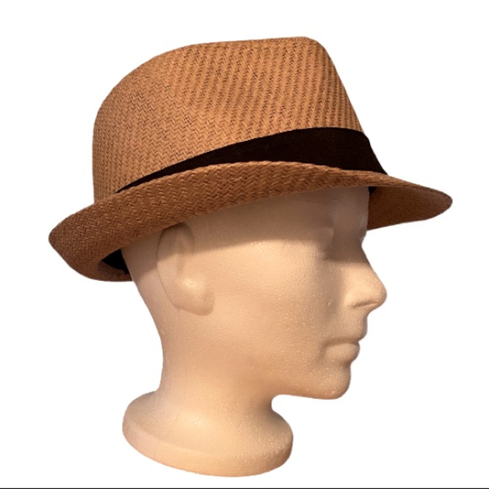 NEW TAN FEDORA WITH BLACK BAND